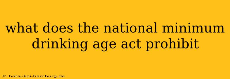 what does the national minimum drinking age act prohibit