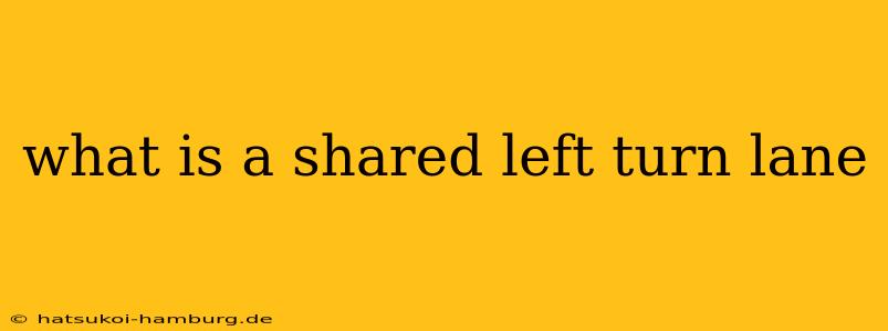 what is a shared left turn lane
