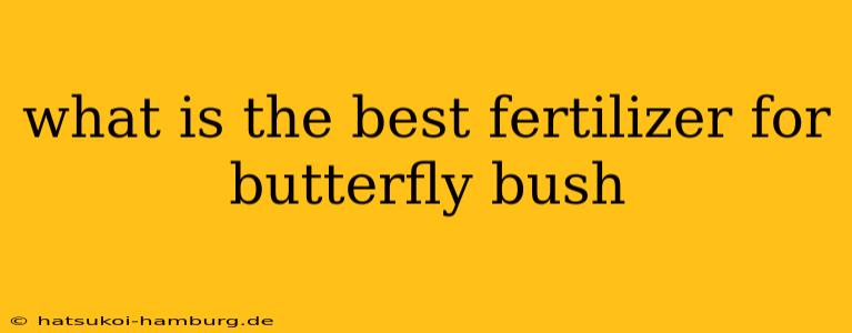 what is the best fertilizer for butterfly bush