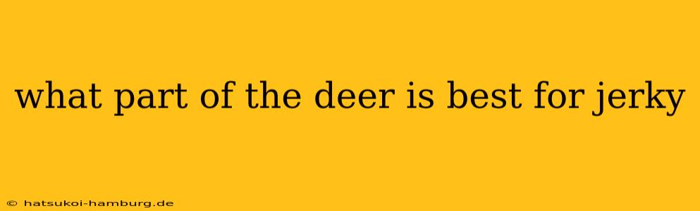 what part of the deer is best for jerky