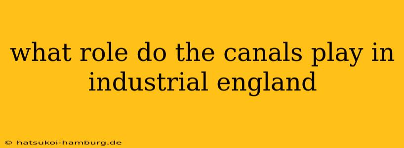 what role do the canals play in industrial england
