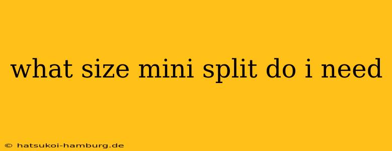 what size mini split do i need