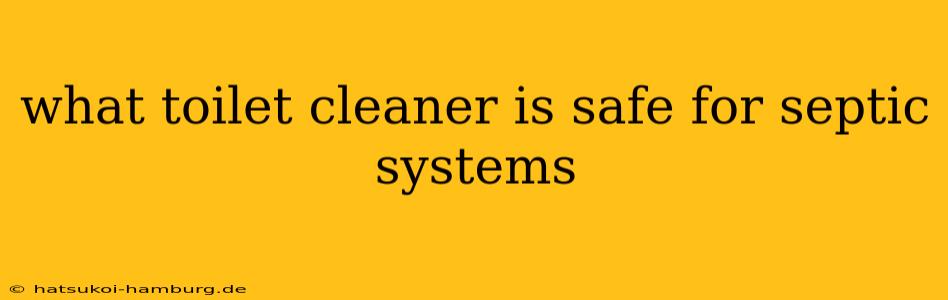 what toilet cleaner is safe for septic systems