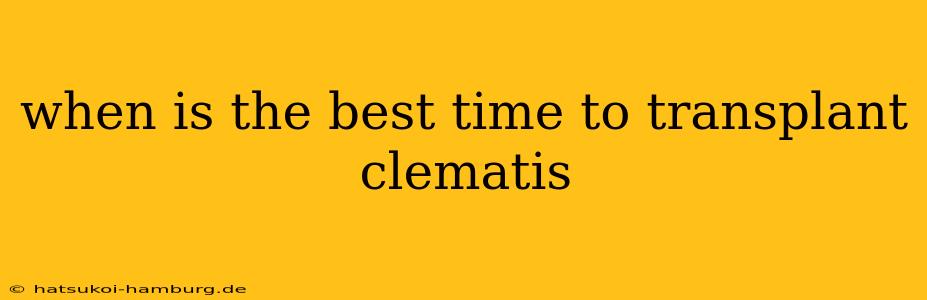 when is the best time to transplant clematis