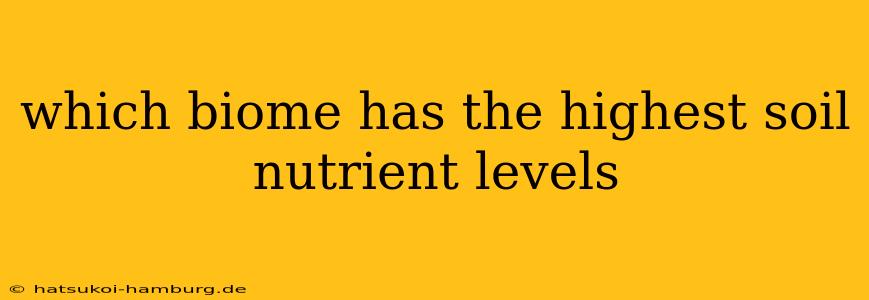 which biome has the highest soil nutrient levels