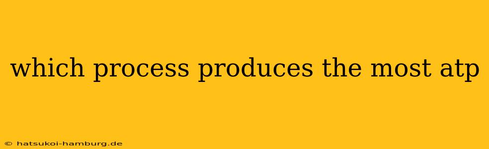 which process produces the most atp