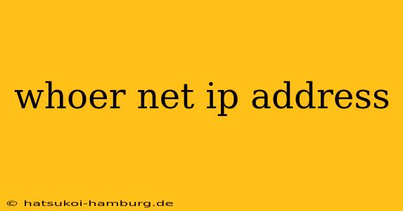 whoer net ip address